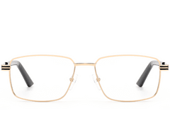 BS2012-0996_Golden_Rectangular_Metal_Glasses_front