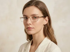 BS2012-1000_Golden_Rectangular_Metal_Glasses-tryon_female