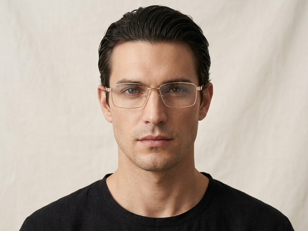 BS2012-1000_Golden_Rectangular_Metal_Glasses-tryon_male