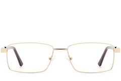 BS2012-1000_Golden_Rectangular_Metal_Glasses_front