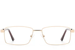 BS2012-1000_Golden_Rectangular_Metal_Glasses_front