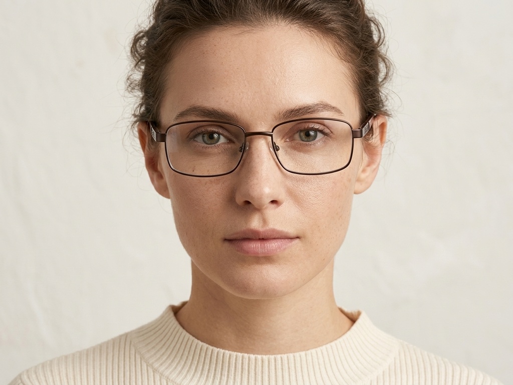 BS2012-1004_Brown_Rectangular_Metal_Glasses_corner-tryon_female