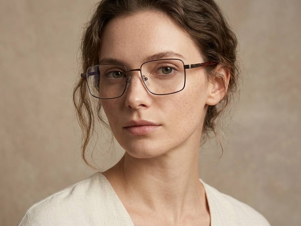 BS2012-1009_Brown_Rectangular_Metal_Glasses_corner-tryon_female