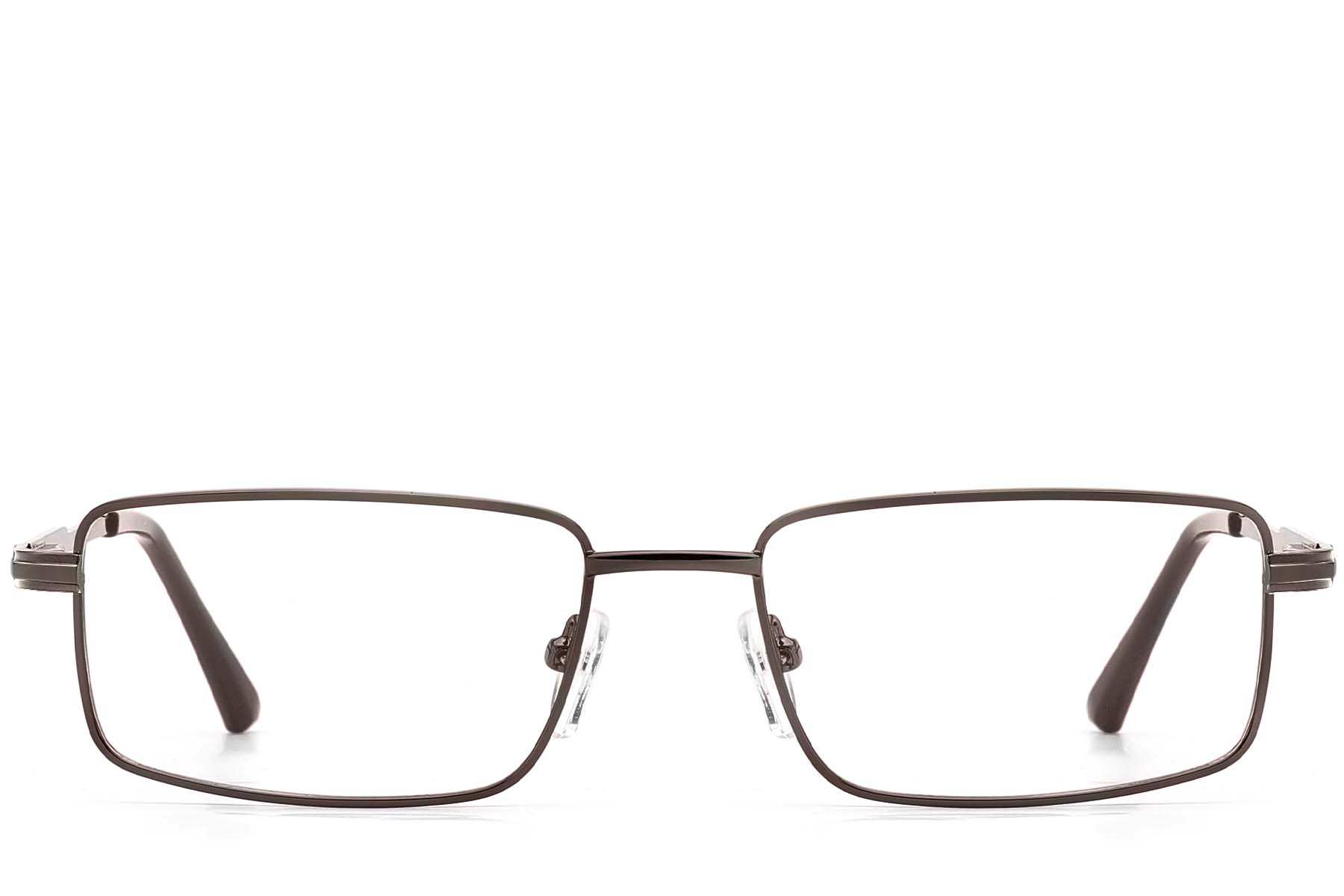 BS2012-1011_Brown_Rectangular_Metal_Glasses_front