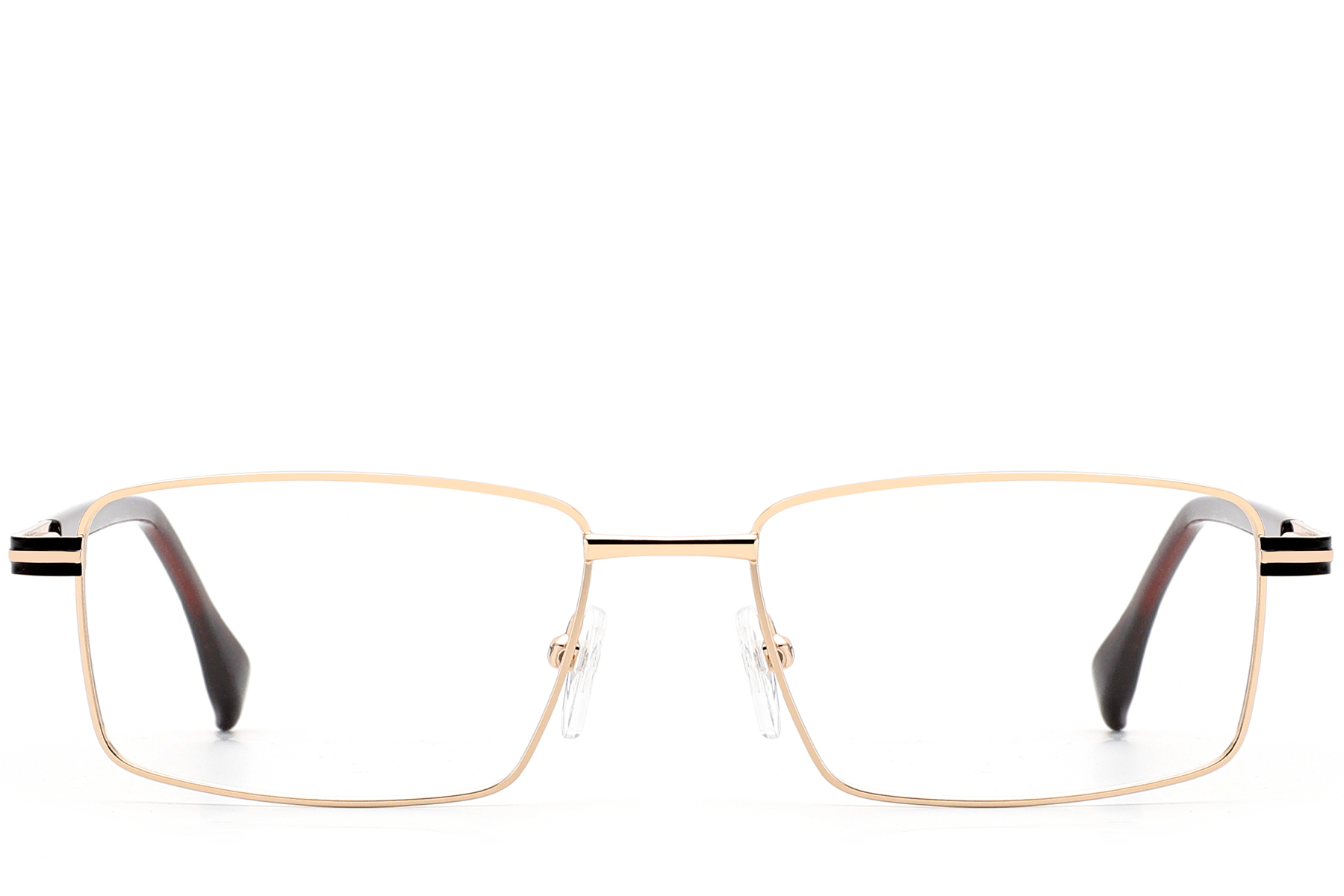 BS2012-1017_Golden_Rectangular_Metal_Glasses_front