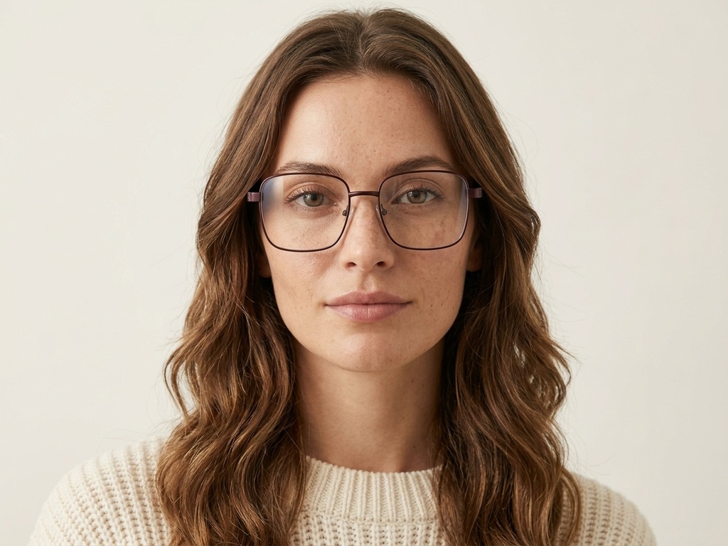 BS2012-1024_Brown_Rectangular_Metal_Glasses_corner-tryon_female