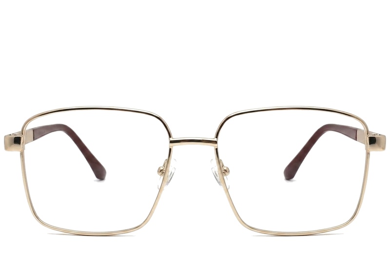 BS2012-1039_Golden_Rectangular_Metal_Glasses_corner-front