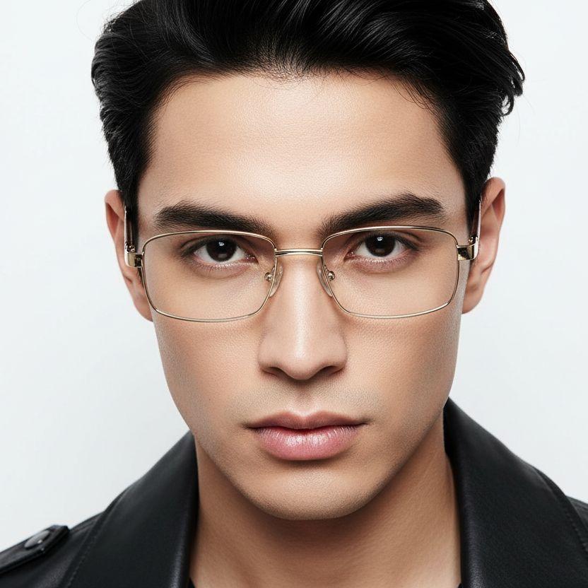 bs2012-1054_golden_rectangular_metal_glasses_model