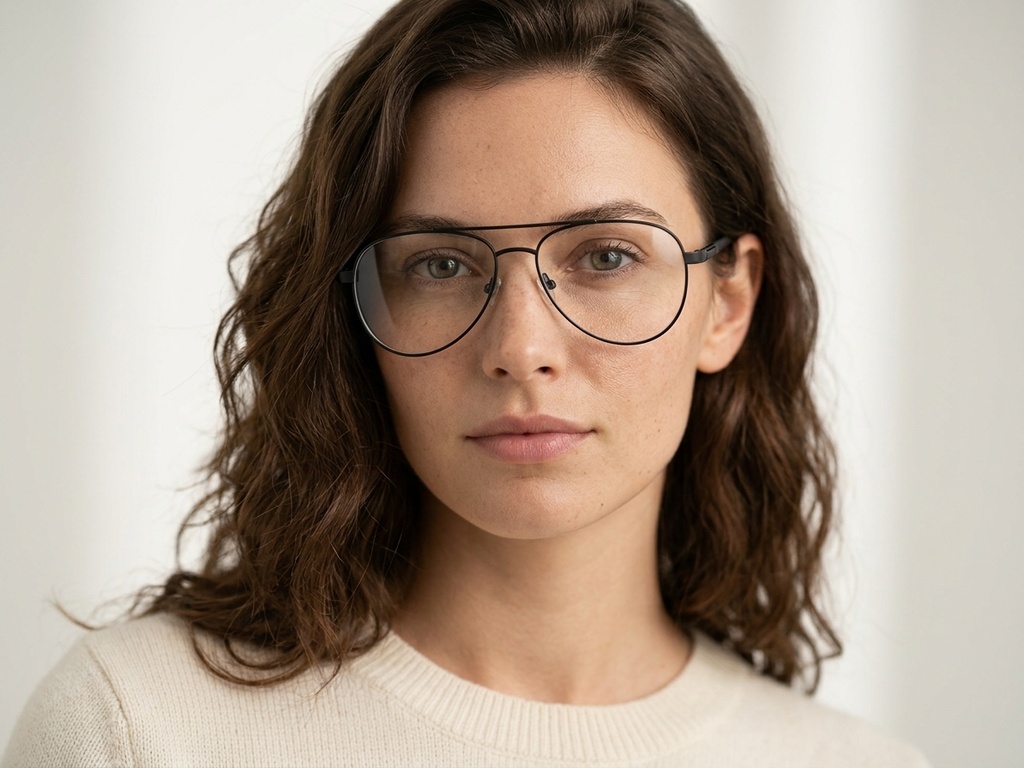 BS2012-1078_Black_Aviator_Metal_Glasses_corner-tryon_female