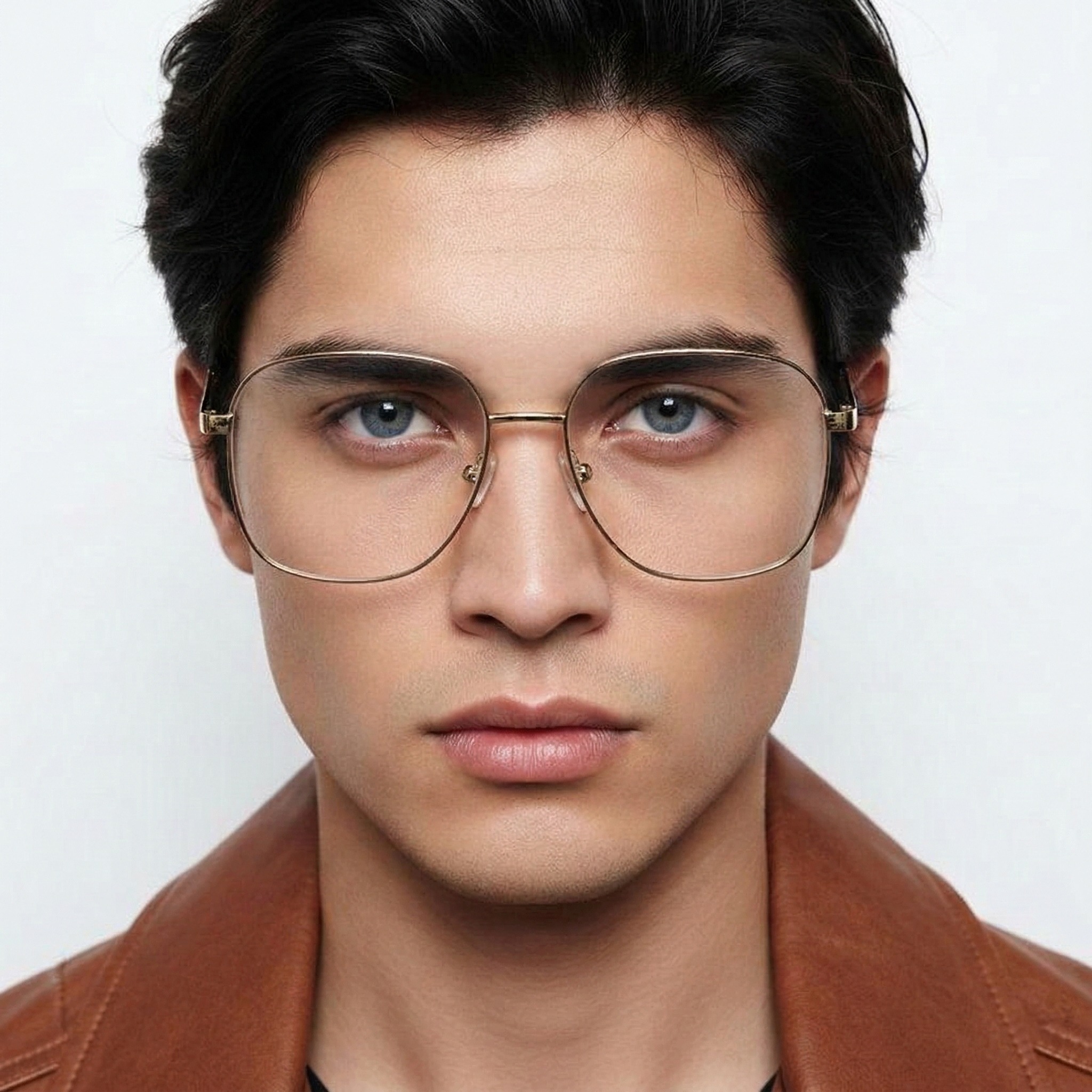 BS2012-1082_Golden_Rectangular_Metal_Glasses_model