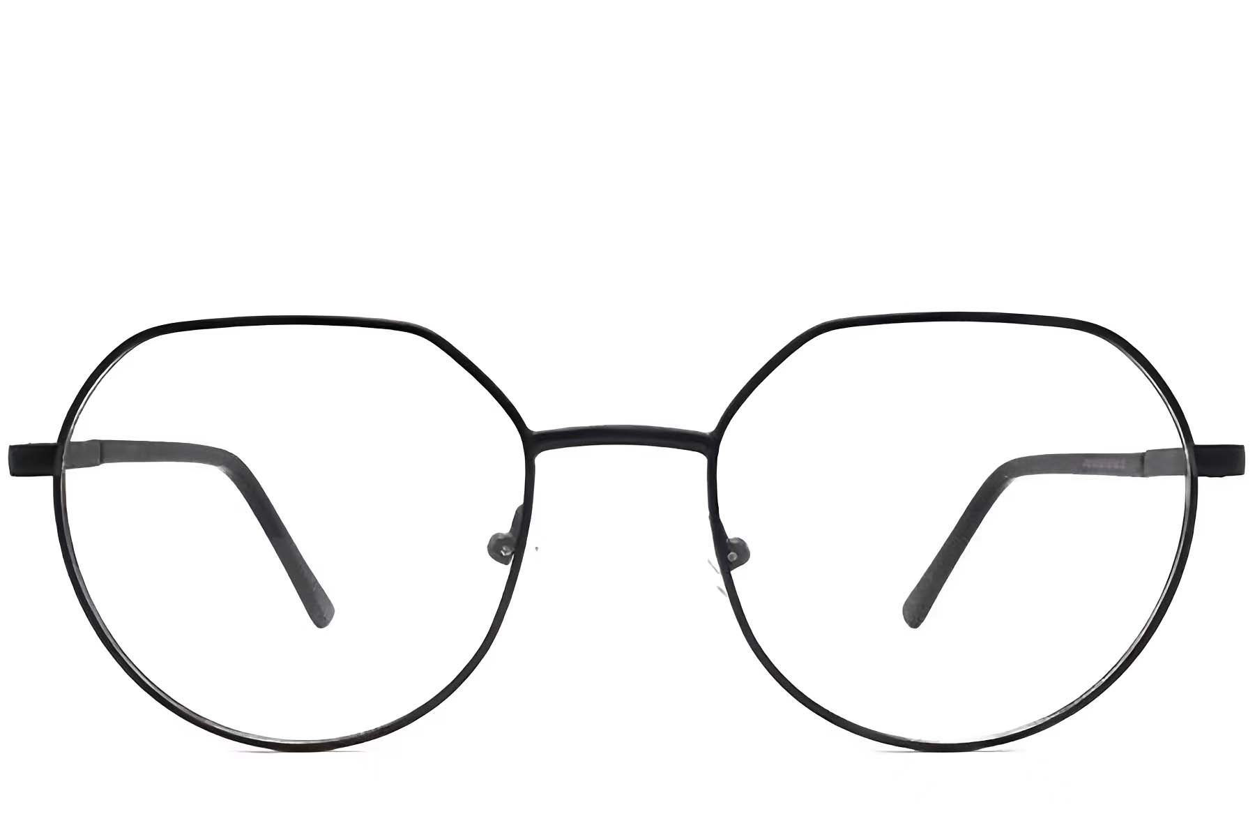 BS2012-1088_Black_Geometric_Metal_Glasses_front