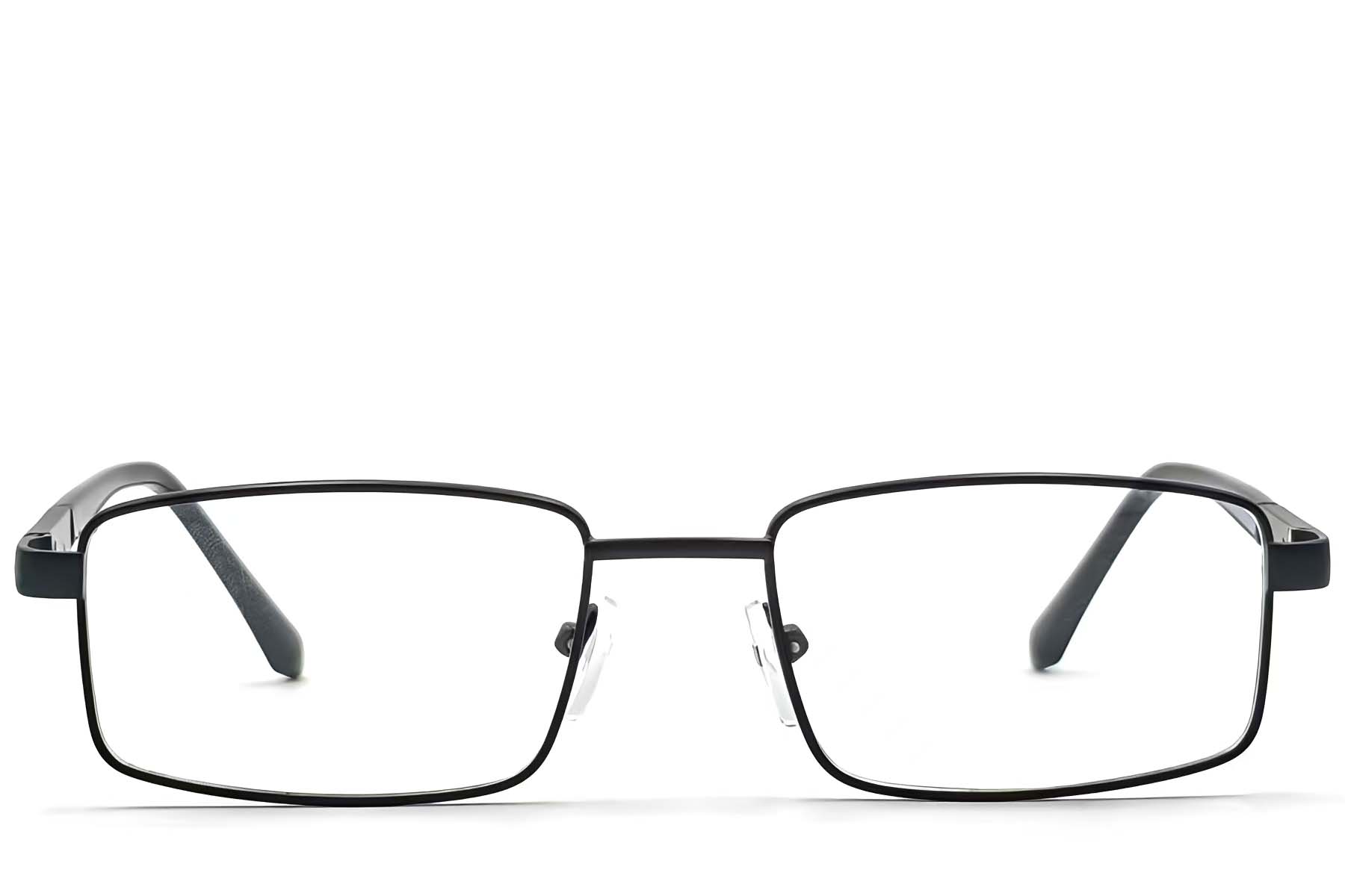 BS2012-1109_Black_Rectangular_Metal_Glasses_front