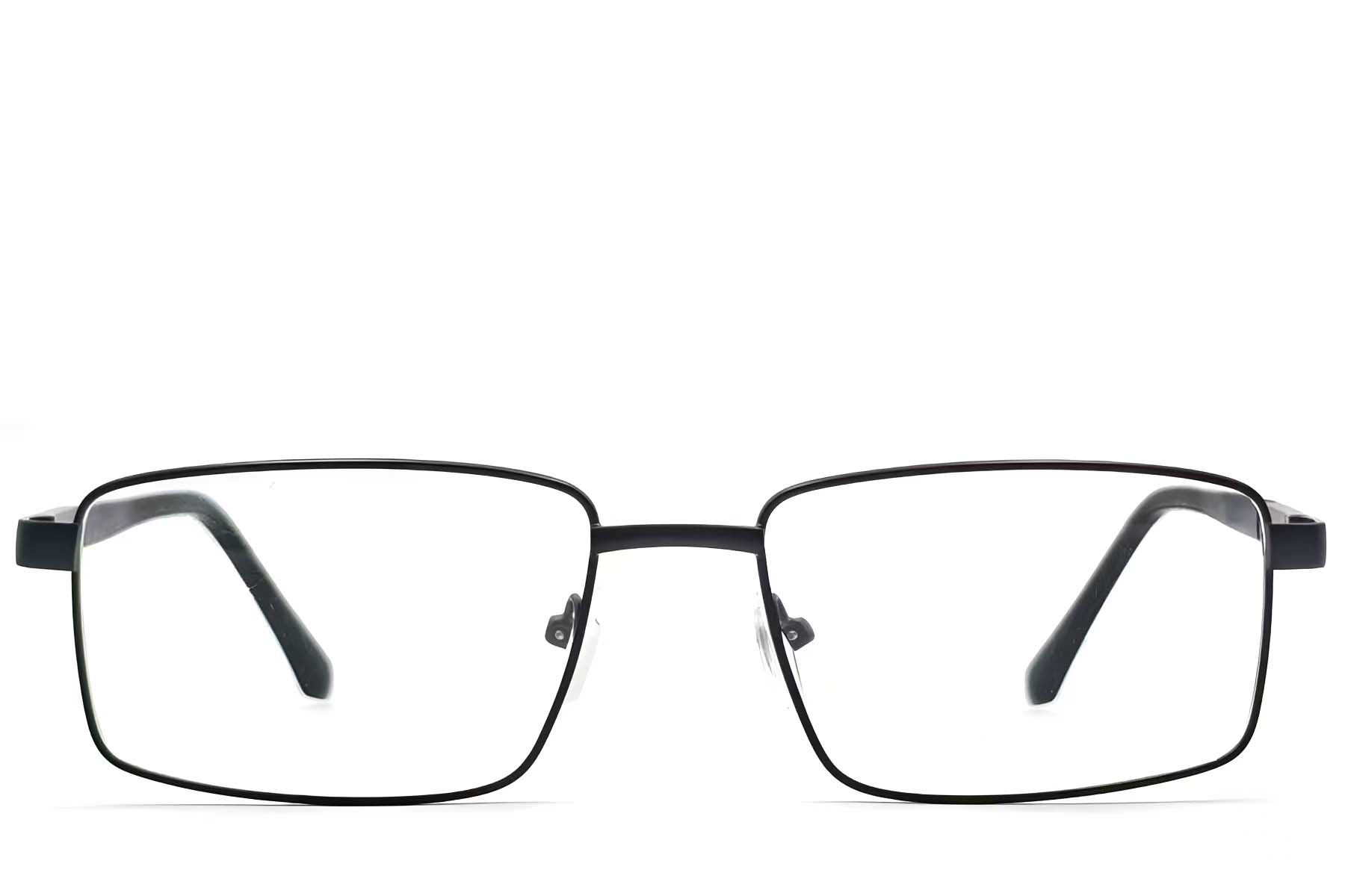 BS2012-1115_Black_Rectangular_Metal_Glasses_front