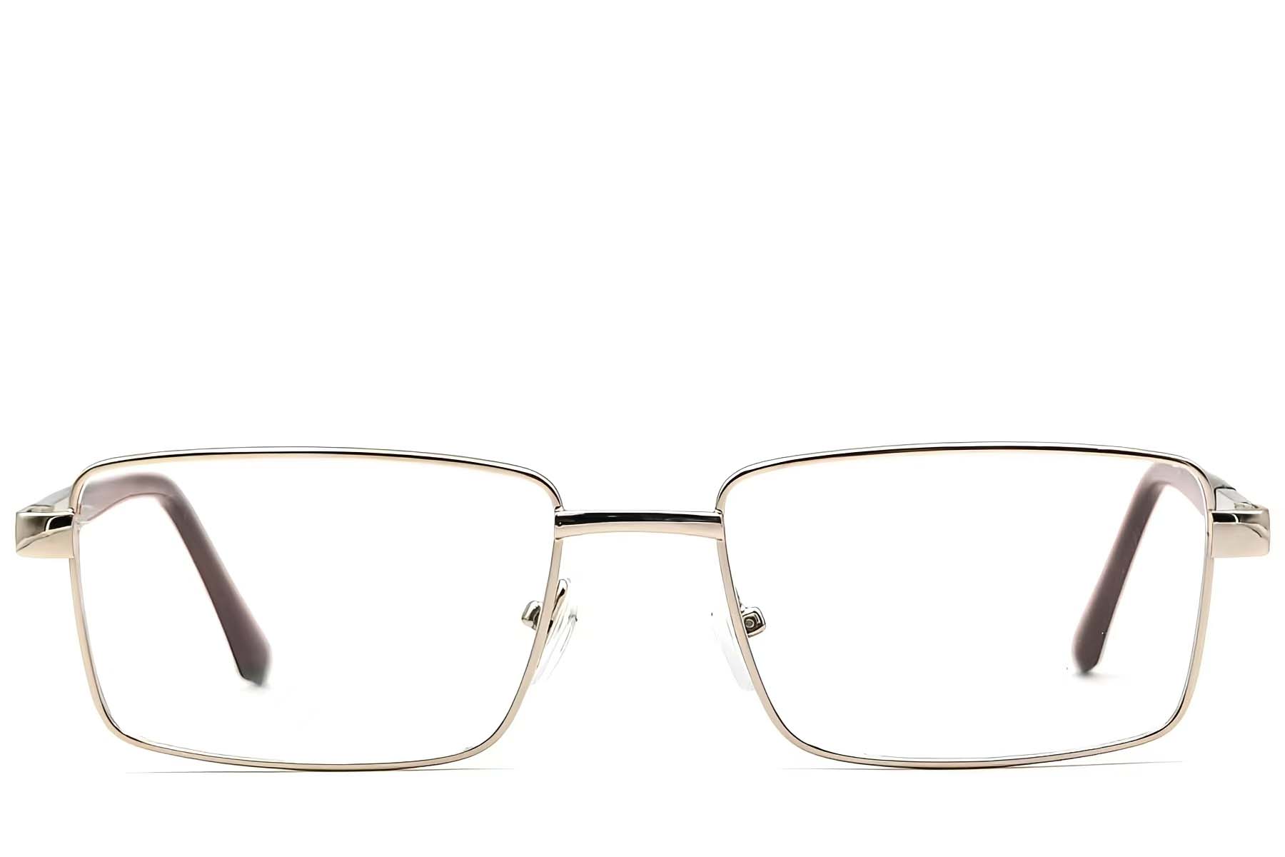 BS2012-1120_Golden_Rectangular_Metal_Glasses_front