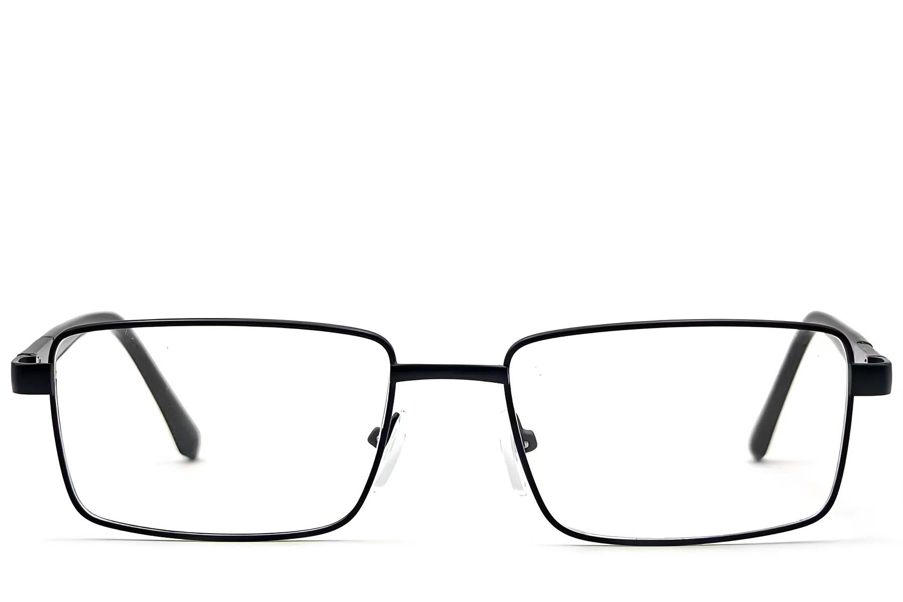 BS2012-1121_Black_Rectangular_Metal_Glasses_front