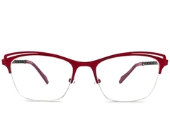BS2012-1134_Red_Semi-rimless_Metal_Glasses_front