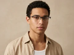 BS2012-1135_Black_Semi-rimless_Metal_Glasses-tryon_male
