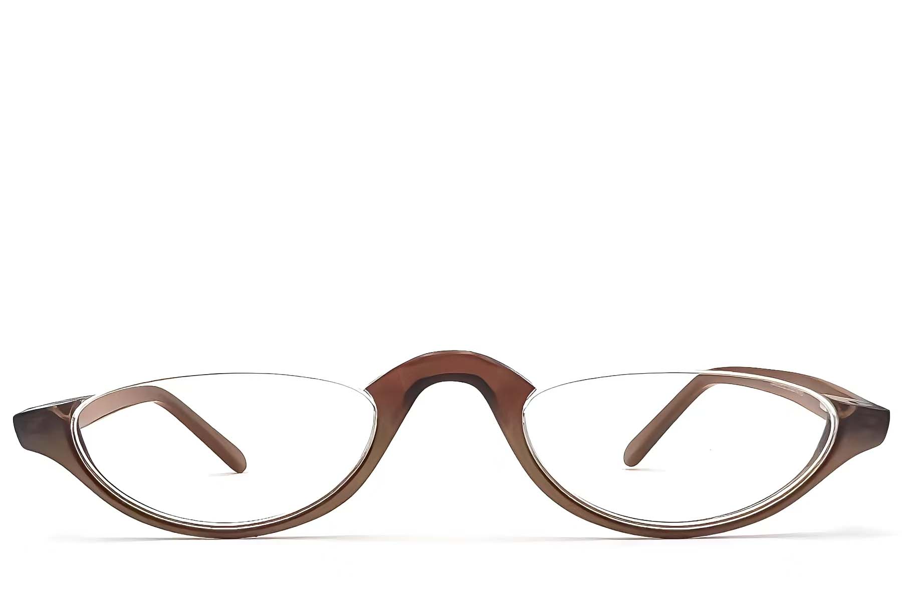 BS2012-1138_Brown_Semi-rimless_Acetate_Glasses_front
