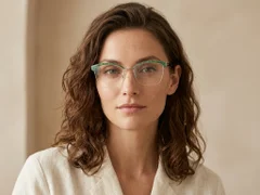 BS2012-1144_Green_Semi-rimless_Metal_Glasses-tryon_female