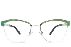 BS2012-1144_Green_Semi-rimless_Metal_Glasses_front