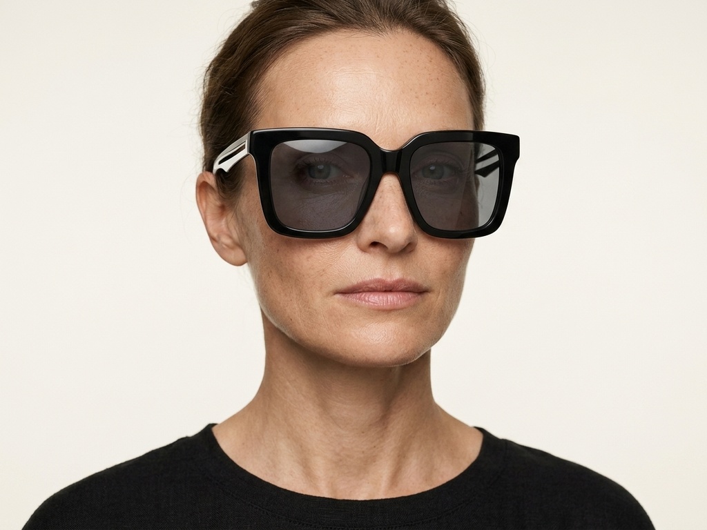 BS2012-1155_Black_Rectangular_Acetate_sunglasses_corner-tryon_female