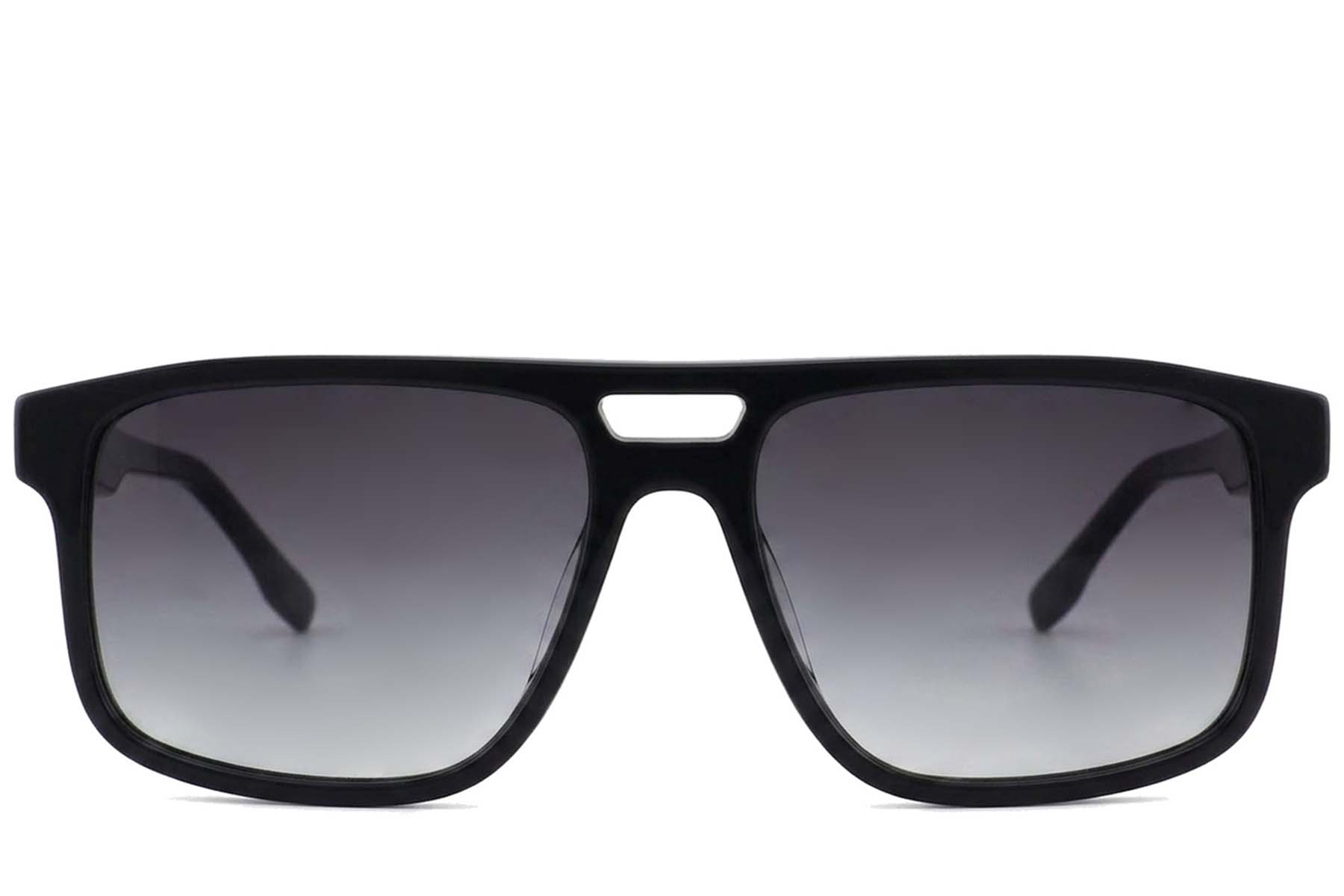 BS2012-1232_Black_Aviator_Acetate_sunglasses-front
