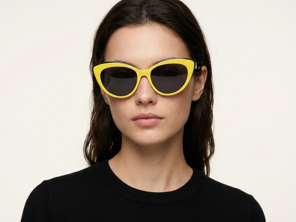 BS2012-1267_Yellow_Butterfly_Acetate_sunglasses-tryon_female