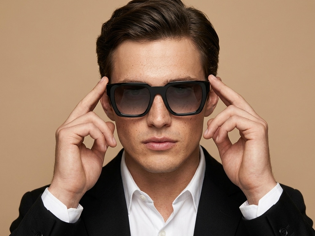 BS2012-1325_Grey_Rectangular_Acetate_sunglasses-tryon_male
