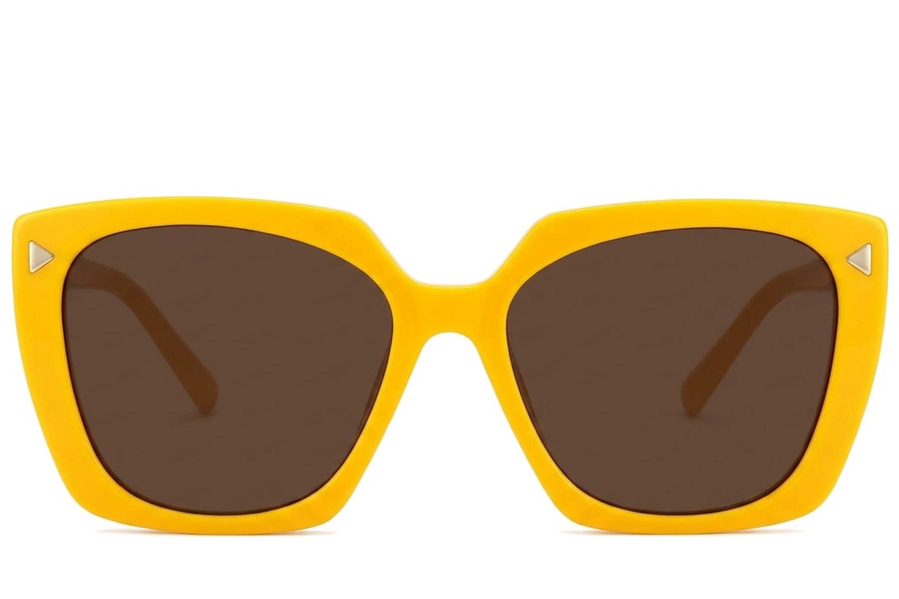 BS2012-1339_Yellow_Rectangular_Acetate_sunglasses-front