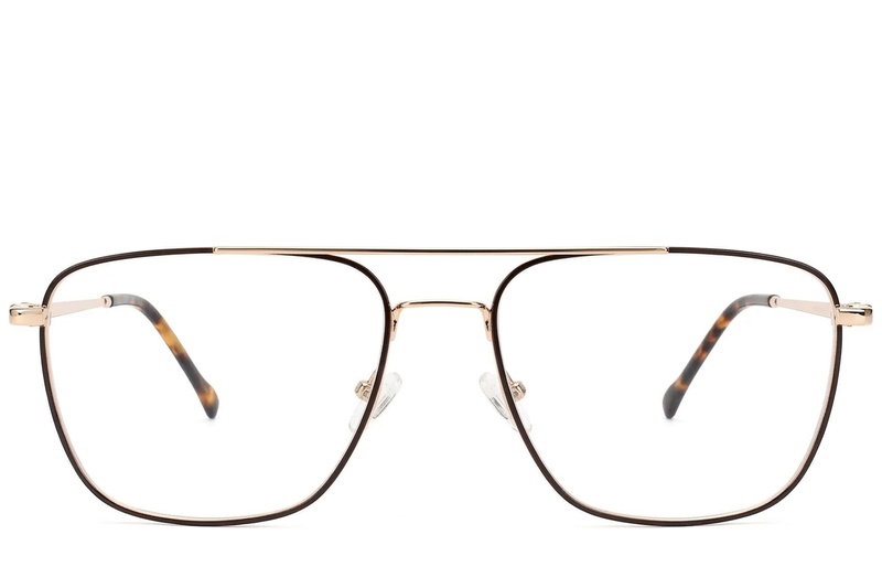 BS2012-1456_Golden_Aviator_Metal_Glasses_front