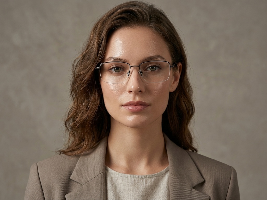 BS2012-1457_Black_Semi-rimless_Metal_Glasses_corner-tryon_female