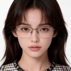 bs2012-1457_black_semi-rimless_metal_glasses_model