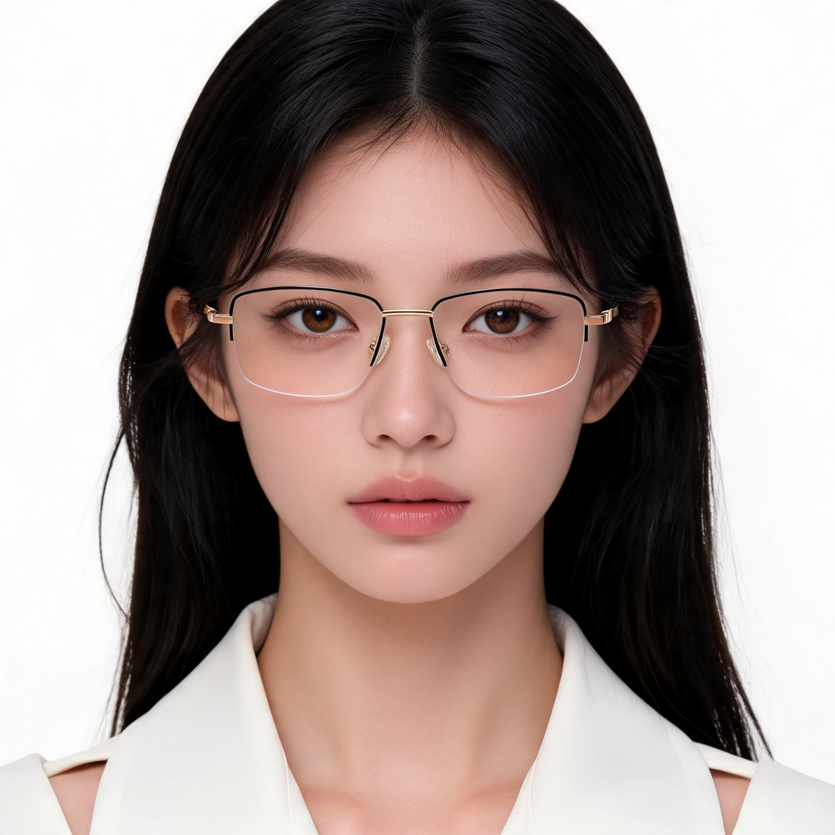 bs2012-1459_golden_semi-rimless_metal_glasses_model