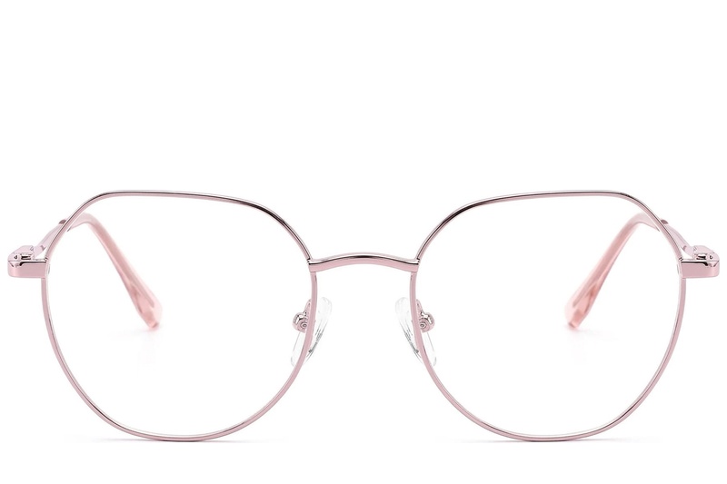 BS2012-1484_Pink_Geometric_Metal_Glasses_front
