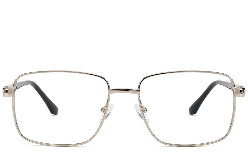 BS2012-1534_Silver_Rectangular_Metal_Glasses_front