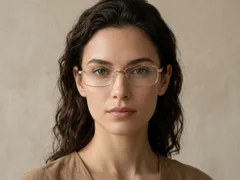 Rectangular Golden Metal Glasses #BS2012-1537