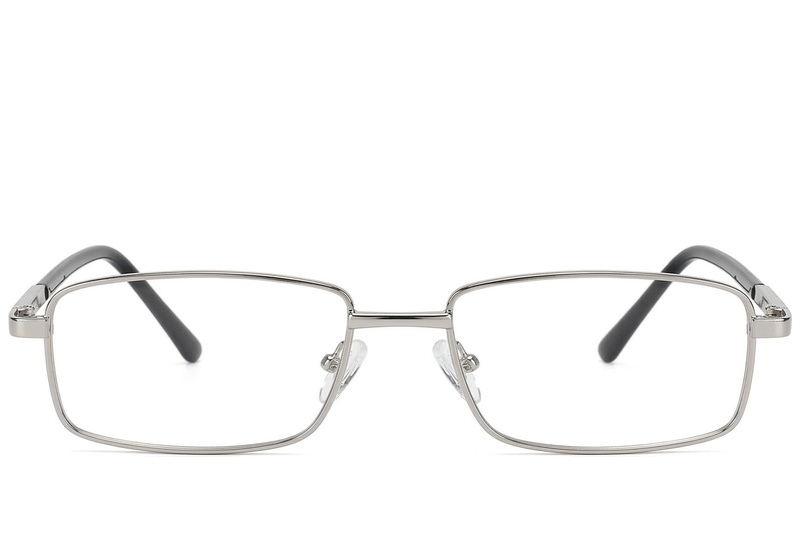 BS2012-1539_Silver_Rectangular_Metal_Glasses_front