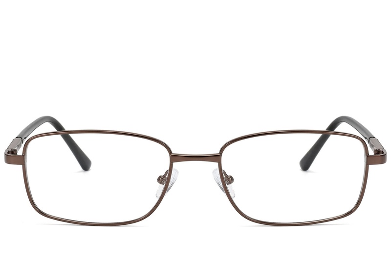 BS2012-1543_Brown_Rectangular_Metal_Glasses_front