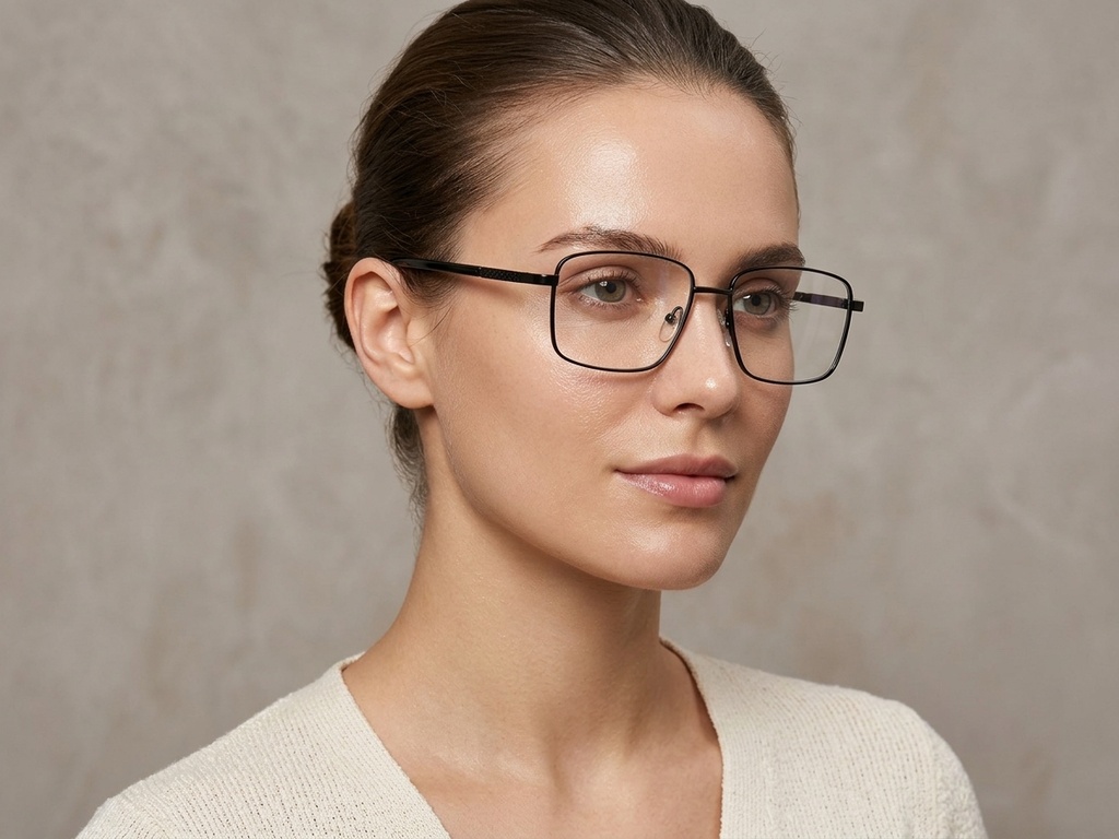 BS2012-1550_Black_Rectangular_Metal_Glasses_corner-tryon_female