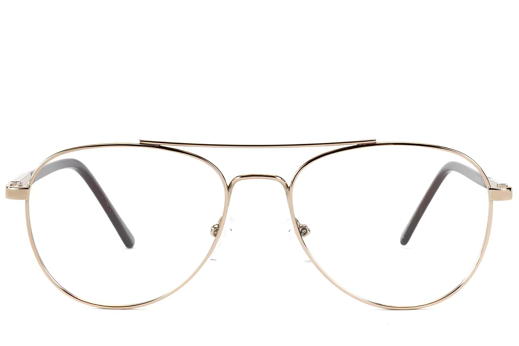 BS2012-1552_Golden_Aviator_Metal_Glasses_front