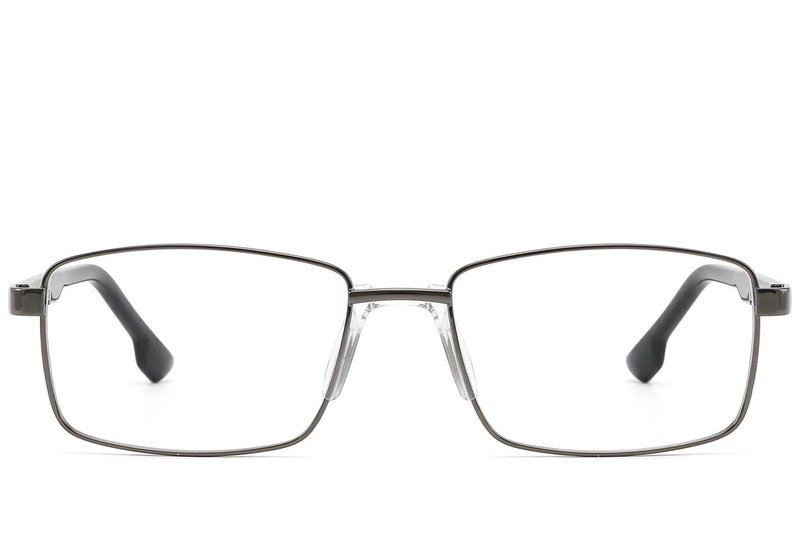 BS2012-1570_Grey_Rectangular_Metal_Glasses_front