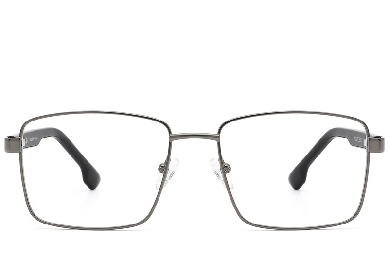 BS2012-1588_Grey_Rectangular_Metal_Glasses_front