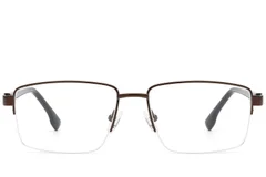 BS2012-1596_Brown_Semi-rimless_Metal_Glasses_front