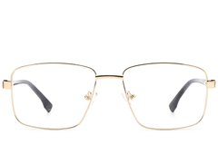 BS2012-1601_Golden_Rectangular_Metal_Glasses_front