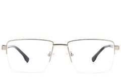BS2012-1609_Silver_Semi-rimless_Metal_Glasses_front