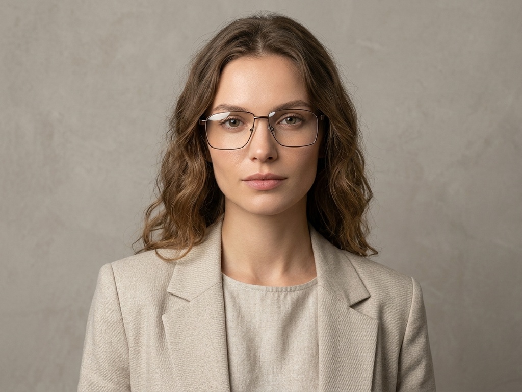 BS2012-1620_Brown_Rectangular_Metal_Glasses_corner-tryon_female