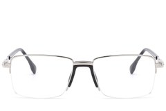 BS2012-1632_Silver_Semi-rimless_Metal_Glasses_front
