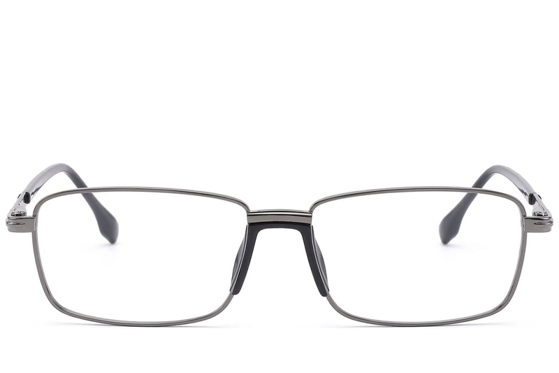 BS2012-1635_Grey_Rectangular_Metal_Glasses_front