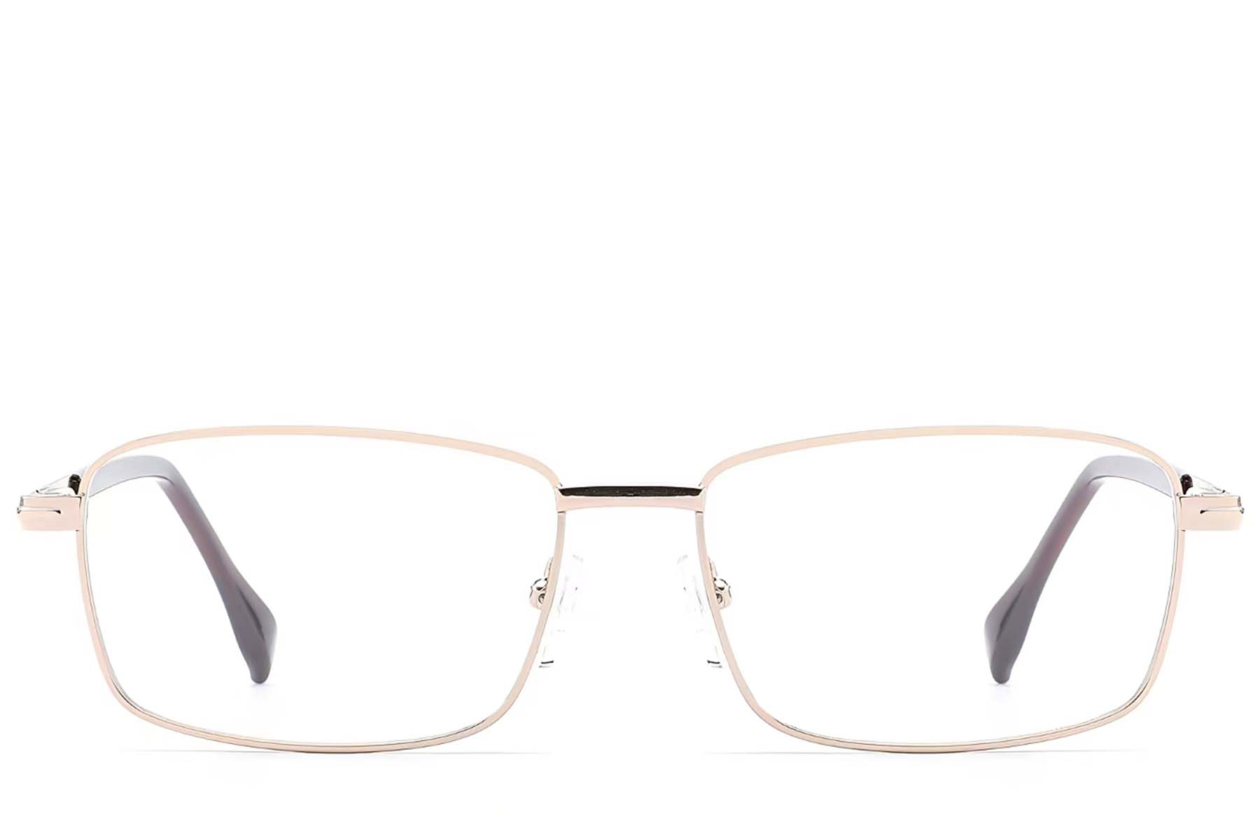 BS2012-1639_Golden_Rectangular_Metal_Glasses_front