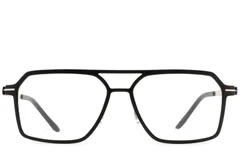 BS2012-1644_Black_Aviator_Titanium_Glasses_front
